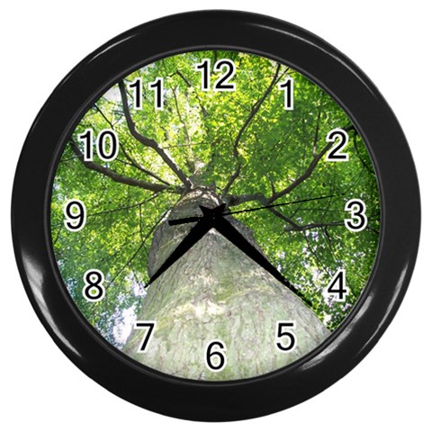 Black Framed Tree Clock By Laurrie Front