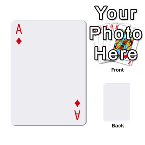 Ace 54 Playing Card Shape 1 By Wood Johnson Front - DiamondA