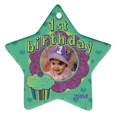 1st birthday - Ornament (Star)