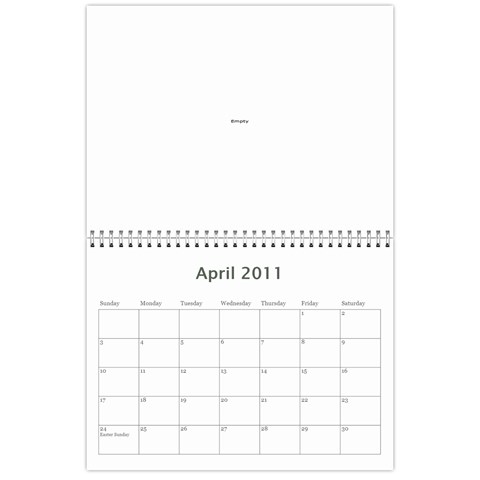 2010 Calendar Apr 2011