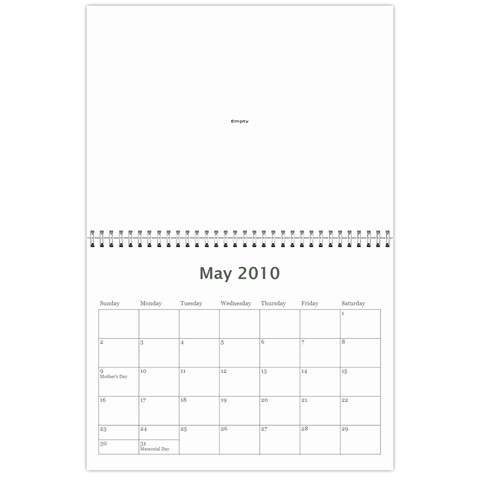 2010 Calendar May 2010