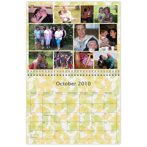 Family Calendar By Kelsey Oct 2010