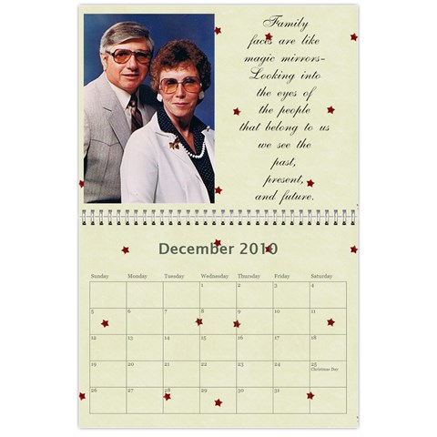 Family Calendar By Kelsey Dec 2010
