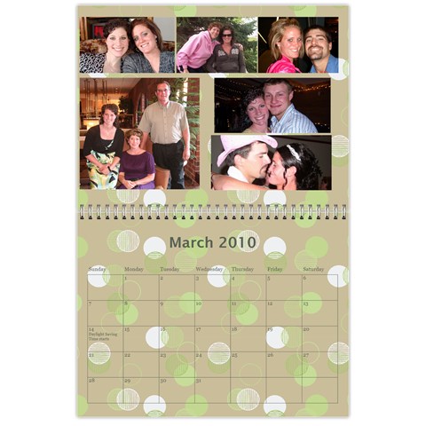 Family Calendar By Kelsey Mar 2010
