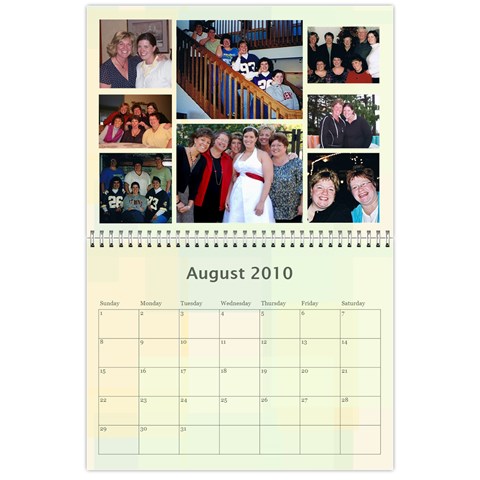 Family Calendar By Kelsey Aug 2010