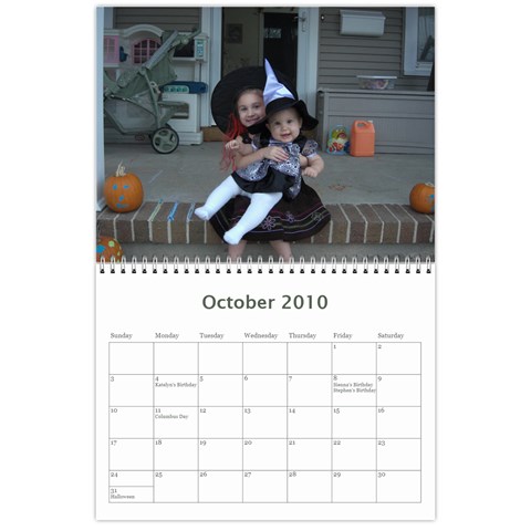 Aunt Josie s Calendar By Cheryl Oct 2010