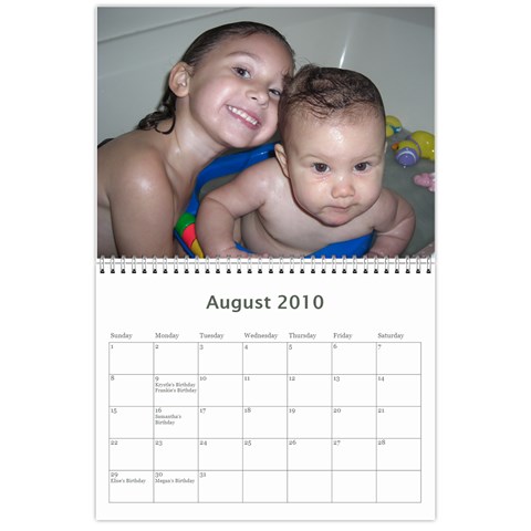 Aunt Josie s Calendar By Cheryl Aug 2010