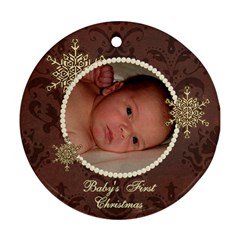 Baby s First Christmas Ornament - Ornament (Round)