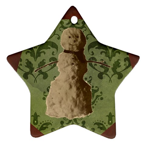 Star Snowman Ornament By Klh Front