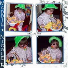 Maddie 8x8 ScrapPage 5-20-08 - ScrapBook Page 8  x 8 