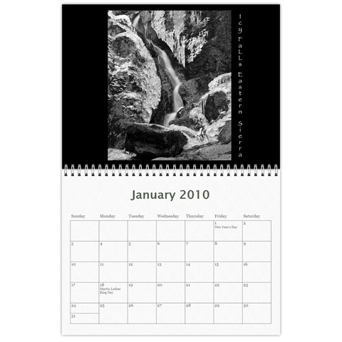B&w Calendar Yosemite And More  2010 18 Month By Karl Bralich Jan 2010