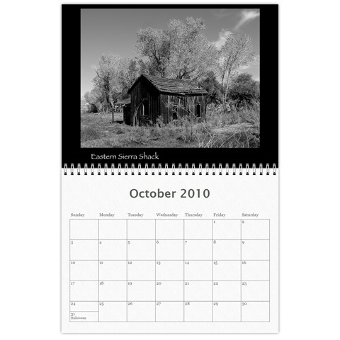 B&w Calendar Yosemite And More  2010 18 Month By Karl Bralich Oct 2010