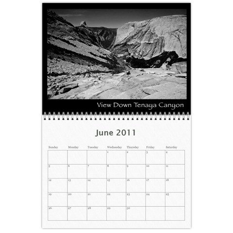 B&w Calendar Yosemite And More  2010 18 Month By Karl Bralich Jun 2011