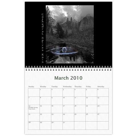 B&w Calendar Yosemite And More  2010 18 Month By Karl Bralich Mar 2010
