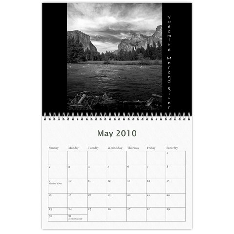 B&w Calendar Yosemite And More  2010 18 Month By Karl Bralich May 2010
