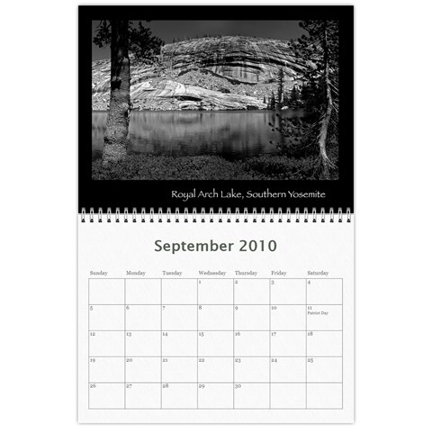 B&w Calendar Yosemite And More  2010 18 Month By Karl Bralich Sep 2010
