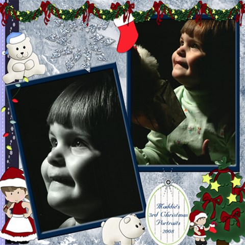 Maddie s 2008 Christmas Portraits 12x12 By Rubylb 12 x12  Scrapbook Page - 4