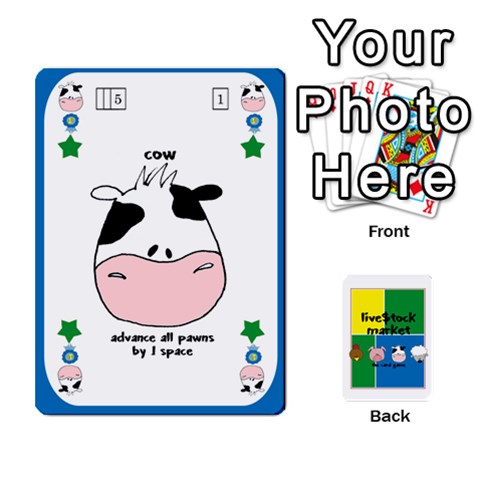 Livestock Market Card Game By Rebekah Bissell Front - Heart7