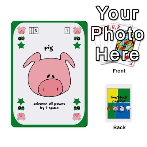 Livestock Market Card Game By Rebekah Bissell Front - Spade4