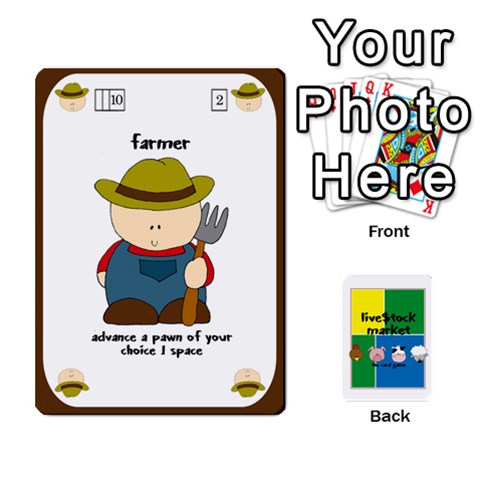 Ace Livestock Market Card Game By Rebekah Bissell Front - DiamondA
