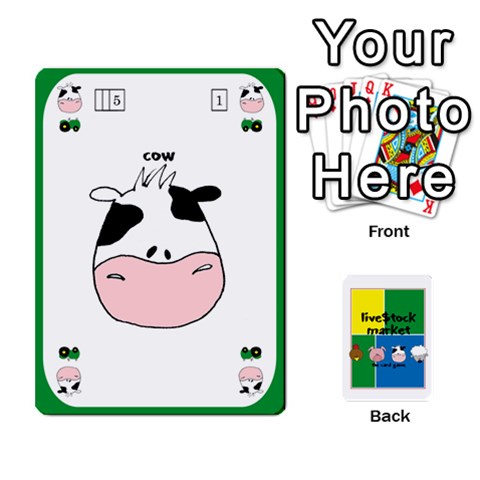 Livestock Market Card Game By Rebekah Bissell Front - Spade7