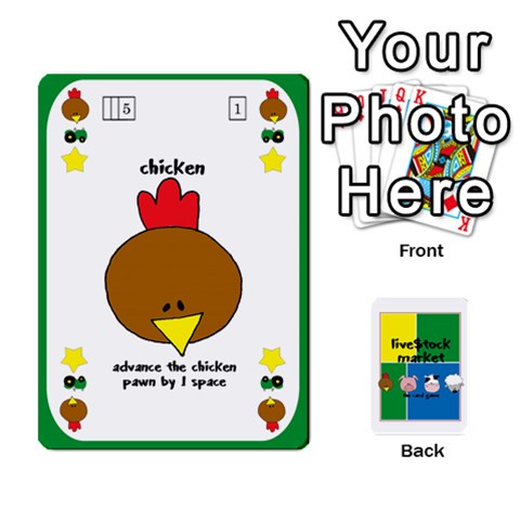 Livestock Market Card Game By Rebekah Bissell Front - Spade8
