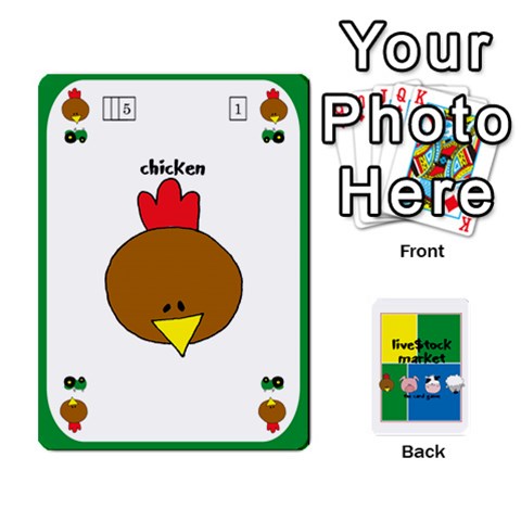 Livestock Market Card Game By Rebekah Bissell Front - Spade9