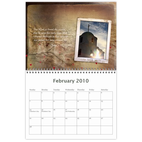 Bible Verse Wall Calendar 2010 By Iris Nelson Feb 2010