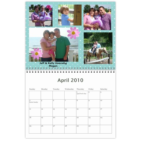 2010 Sandy Family Calendar By Jill Coston Apr 2010