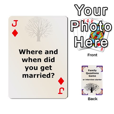Jack Family Question Card Game By Laurrie Front - DiamondJ