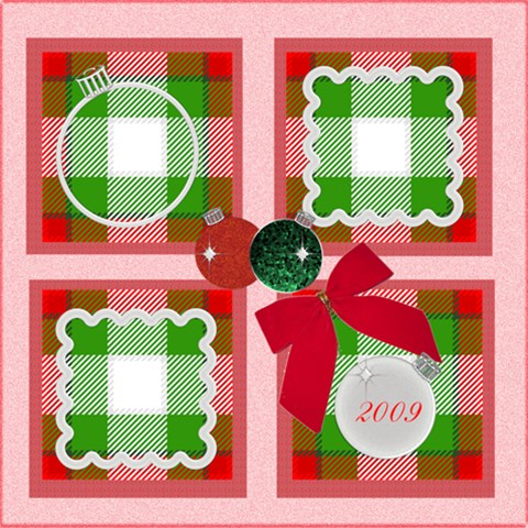 Green Red Ornament Scrapbook Pg 12x12 By Laurrie 12 x12  Scrapbook Page - 1