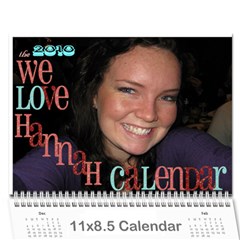 hannah calendar - Wall Calendar 11  x 8.5  (12-Months)