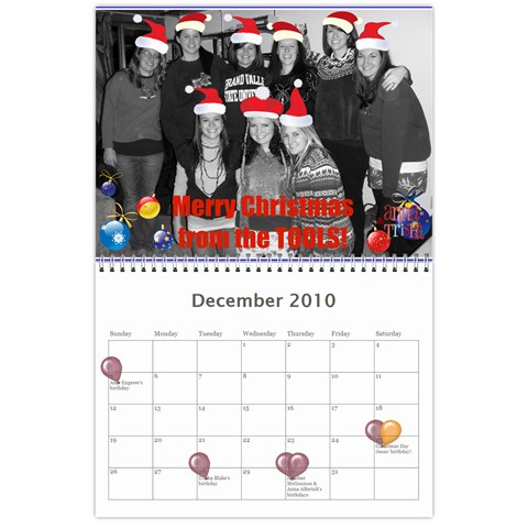 Hannah Calendar By Amy Dec 2010
