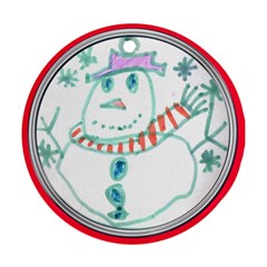 snowman ornament - Ornament (Round)