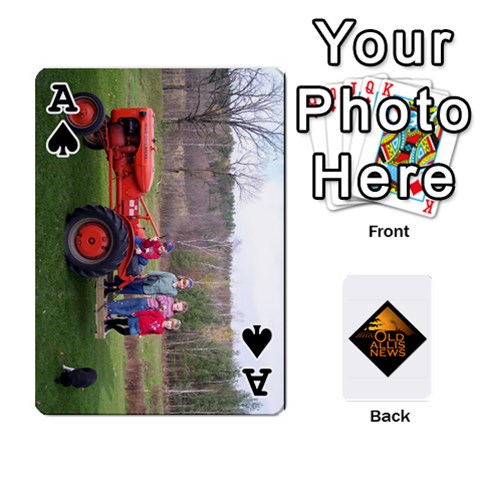 Ace B Tractor Cards By Diana Front - SpadeA