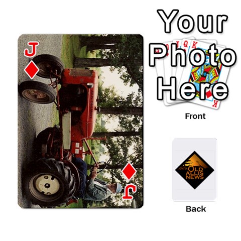 Jack B Tractor Cards By Diana Front - DiamondJ