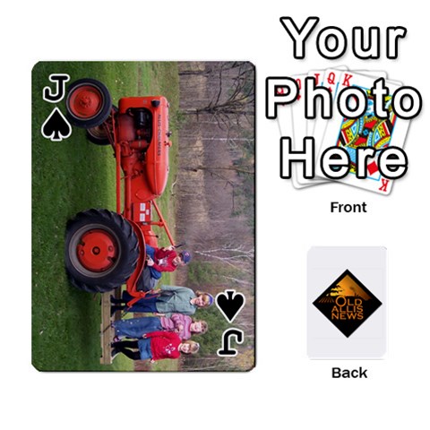 Jack B Tractor Cards By Diana Front - SpadeJ