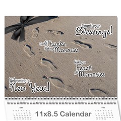 michelle s family calender - Wall Calendar 11  x 8.5  (12-Months)