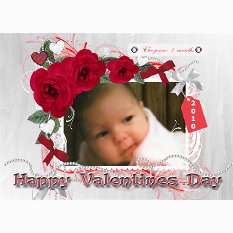 7x5 Photo Card First Valentine By Laurrie 7 x5  Photo Card - 7