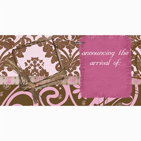 Baby Girl Announcement By Danielle Christiansen 8 x4  Photo Card - 9