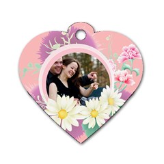 Love Flower - Dog Tag Heart (One Side)