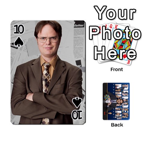 The Office Playing Cards By Mark C Petzold Front - Spade10