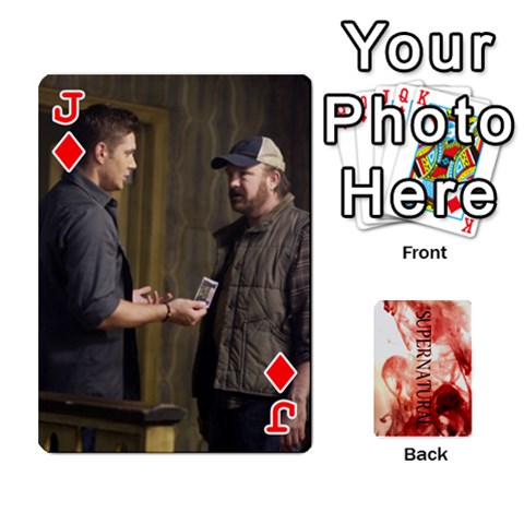 Jack Supernatural Playing Cards By Leigh Front - DiamondJ