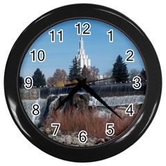Idaho Falls, Idaho LDS Temple - Wall Clock (Black)
