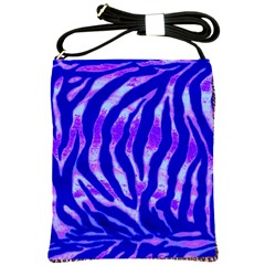 Zebra in Blue Bag - Shoulder Sling Bag