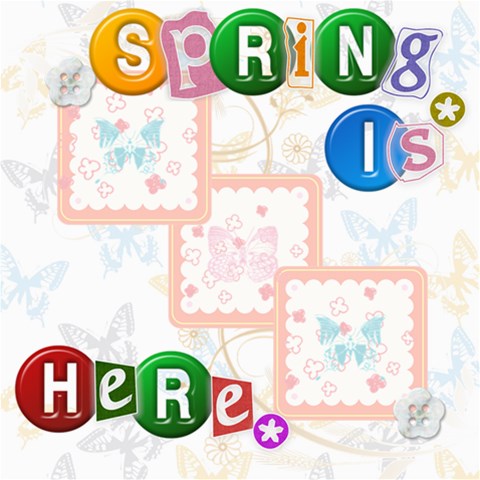 Spring Is Here By Laken 8 x8  Scrapbook Page - 1