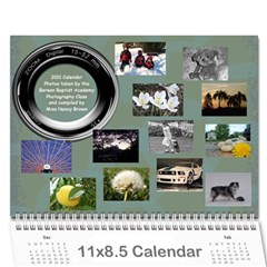 photography class calendar - Wall Calendar 11  x 8.5  (12-Months)