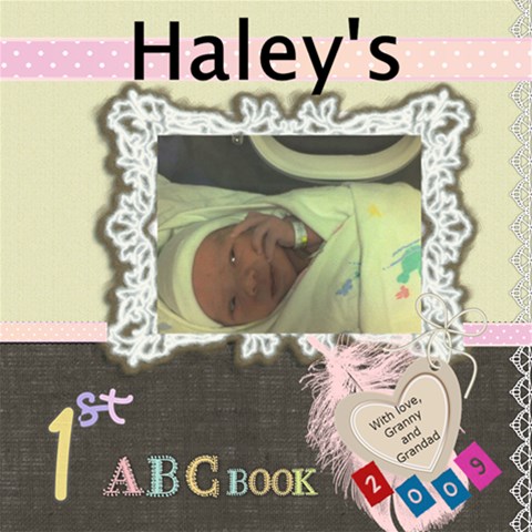 Haley s Abc Book 2009 To Print By Lisa 12 x12  Scrapbook Page - 1