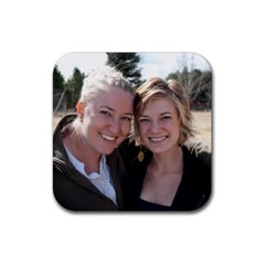bethanne and me coaster - Rubber Coaster (Square)
