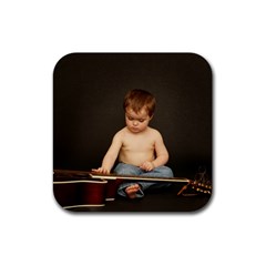 Dylan loves his daddy s guitars! - Rubber Coaster (Square)